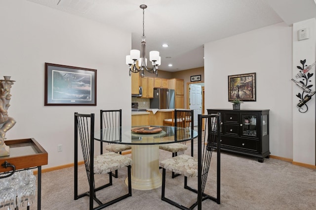 2014 Stahlke Way, Chaska, MN 55318 - dining area with a chandelier and light colored carpet