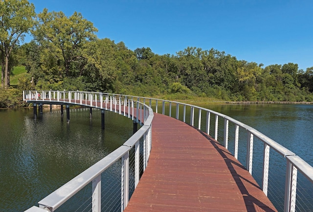 2014 Stahlke Way, Chaska, MN 55318 - dock featuring a water view and a forest view
