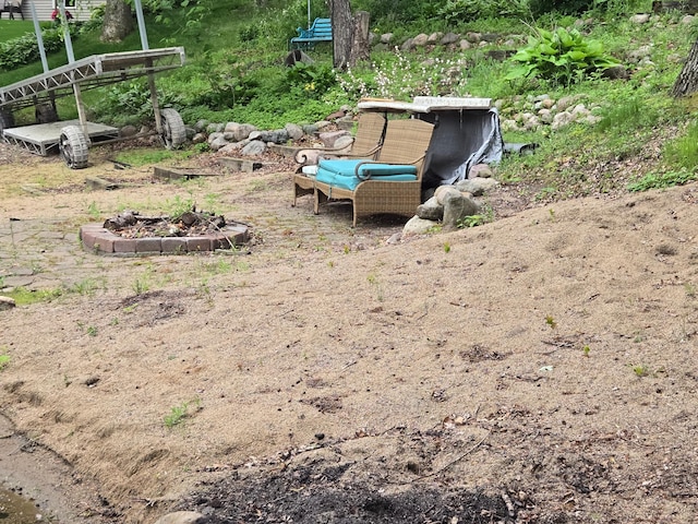 27891 Jerboa Ln, Cold Spring, MN 56320 - view of yard with an outdoor fire pit