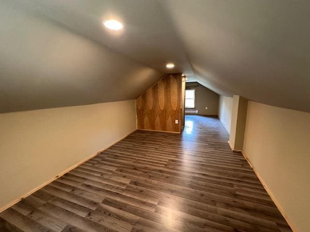 4623 Salo Rd, Waasa Twp, MN 55732 - bonus room featuring dark wood finished floors and vaulted ceiling