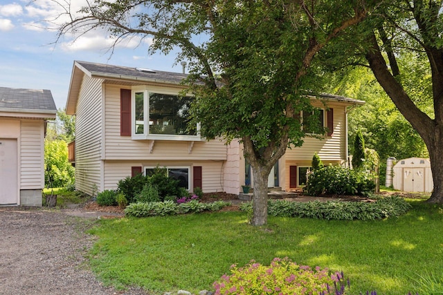 9700 265th St, Elko New Market, MN 55020 - raised ranch with a shed and a front yard