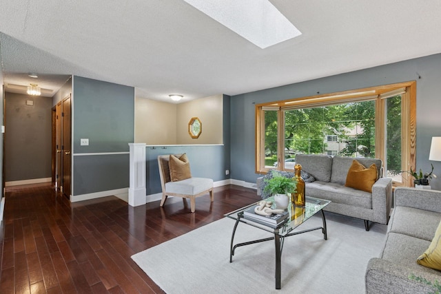 9700 265th St, Elko New Market, MN 55020 - living room with wood finished floors and a skylight