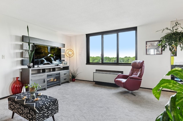 1181 Edgcumbe Rd Unit 501, Saint Paul, MN 55105 - carpeted living area with a fireplace and baseboards