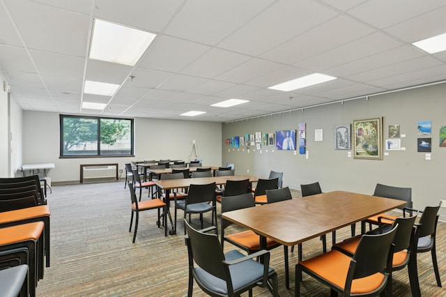 1181 Edgcumbe Rd Unit 501, Saint Paul, MN 55105 - dining area featuring carpet and a drop ceiling