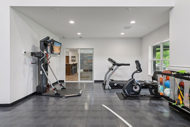 14217 Packard St NE, Ham Lake, MN 55304 - exercise room featuring recessed lighting
