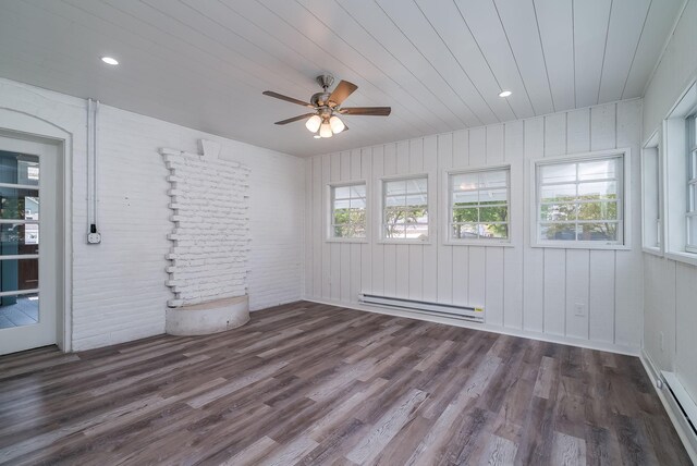 121 Hickory St, Chaska, MN 55318 - unfurnished sunroom with a baseboard heating unit