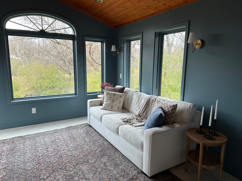 910 Penamint Ct, Chanhassen, MN 55317 - sunroom / solarium featuring vaulted ceiling and plenty of natural light