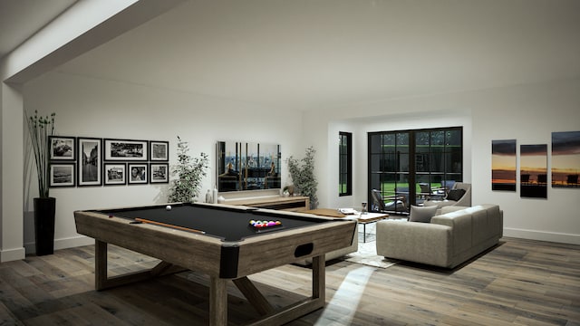 9919 Crestwood Ter, Eden Prairie, MN 55347 - rec room with wood finished floors and billiards table