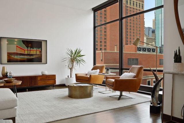 201 11th St Unit 530, Minneapolis, MN 55403 - building lobby with a wall of windows and a city view