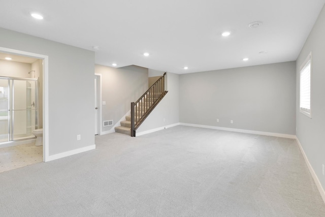 14320 Alder Way, Rosemount, MN 55068 - carpeted empty room featuring stairs and recessed lighting