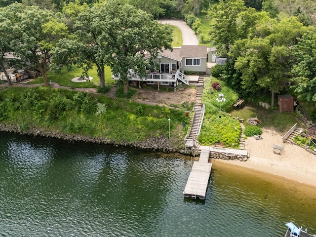 40536 Ryans Bay Rd, Zumbro Twp, MN 55991 - aerial view of property and surrounding area featuring a large body of water
