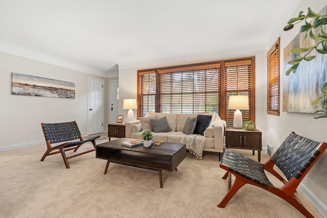 2709 Ewing Ave N, Robbinsdale, MN 55422 - living area featuring light carpet and baseboards
