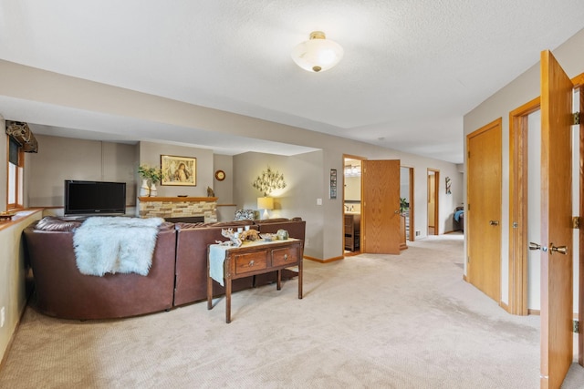 13048 Jay St NW, Coon Rapids, MN 55448 - living area featuring light carpet and baseboards