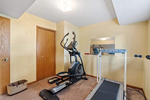 13048 Jay St NW, Coon Rapids, MN 55448 - workout room with carpet flooring and baseboards