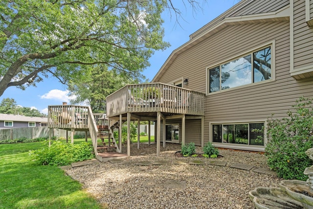 13048 Jay St NW, Coon Rapids, MN 55448 - rear view of property featuring stairs and a deck