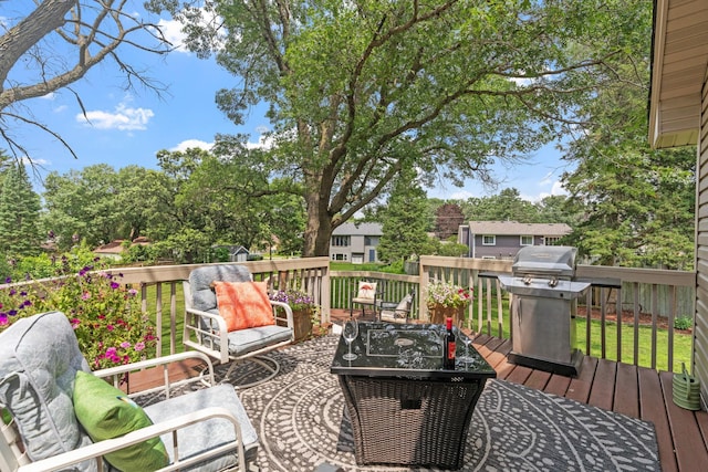 13048 Jay St NW, Coon Rapids, MN 55448 - wooden deck featuring area for grilling