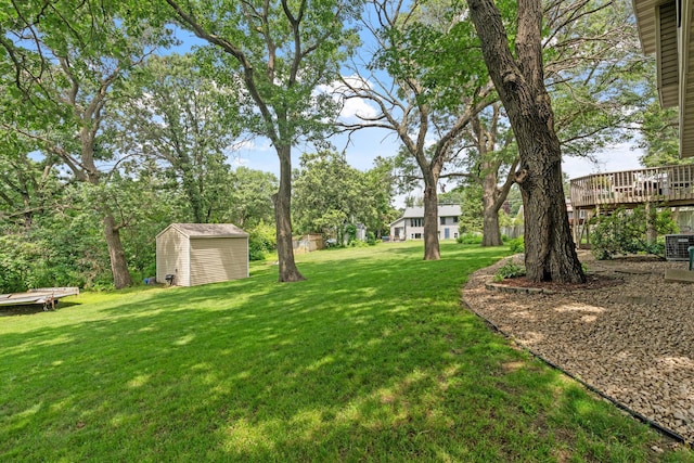 13048 Jay St NW, Coon Rapids, MN 55448 - view of grassy yard featuring a shed