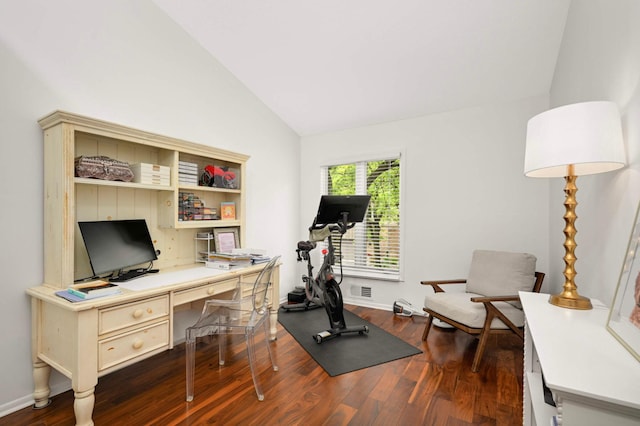 5713 Duncan Ln, Edina, MN 55436 - office space featuring dark wood finished floors and lofted ceiling