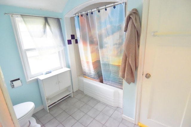 145 Riverside Dr, Stephen, MN 56757 - bathroom featuring tile patterned floors and shower / bath combination with curtain