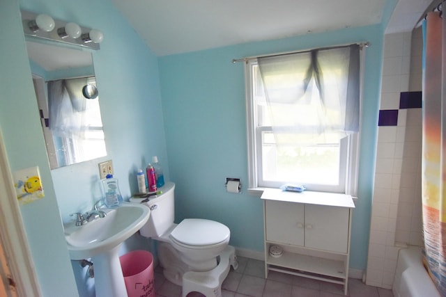 145 Riverside Dr, Stephen, MN 56757 - bathroom with tile patterned floors and shower / bath combo