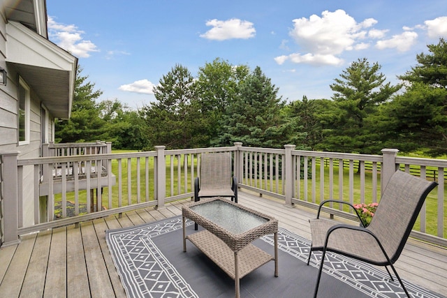 2771 County Line Ave, Osceola, WI 54020 - deck with view of scattered trees