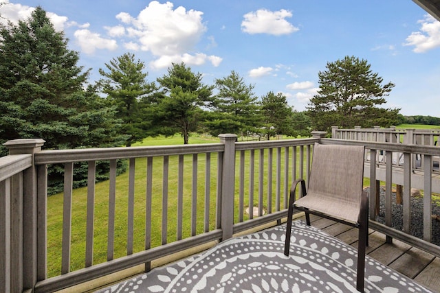 2771 County Line Ave, Osceola, WI 54020 - wooden deck with a yard