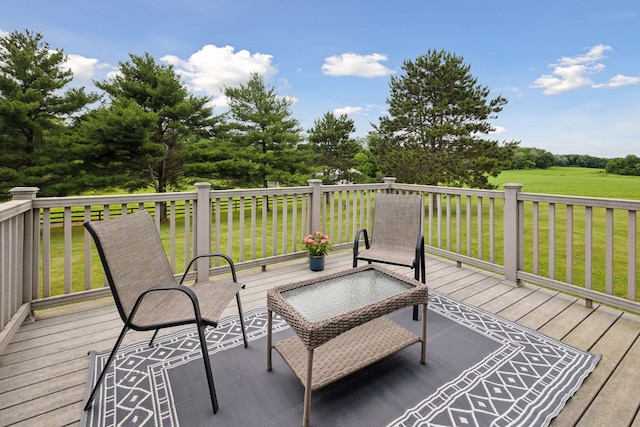 2771 County Line Ave, Osceola, WI 54020 - deck with a yard