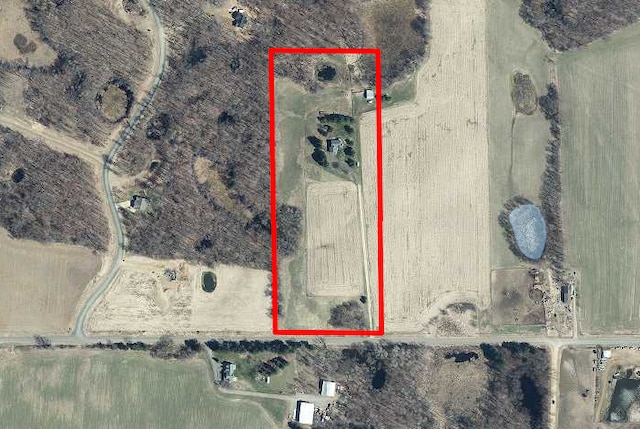 2771 County Line Ave, Osceola, WI 54020 - aerial map of property and surrounding area with property parcel outlined