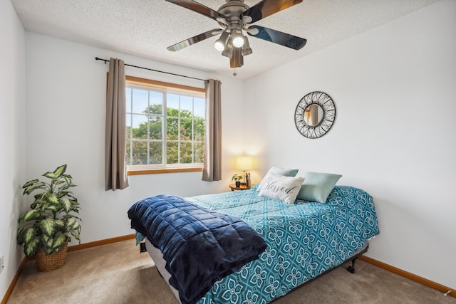 3307 Coleshire Path Unit 14, Rosemount, MN 55068 - bedroom with carpet floors, a textured ceiling, and ceiling fan
