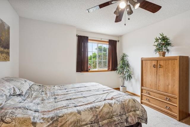 3307 Coleshire Path Unit 14, Rosemount, MN 55068 - carpeted bedroom with a textured ceiling and ceiling fan