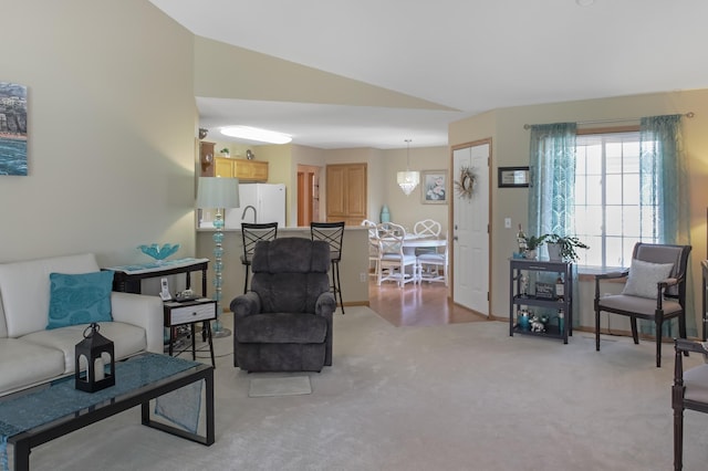 18566 Gladstone Blvd N, Maple Grove, MN 55311 - living area with light carpet and vaulted ceiling