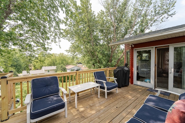 510 24th St SW, Rochester, MN 55902 - deck featuring a grill and french doors