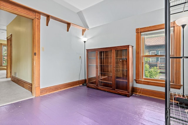 1813 11th Ave S, Minneapolis, MN 55404 - empty room featuring lofted ceiling and hardwood / wood-style flooring