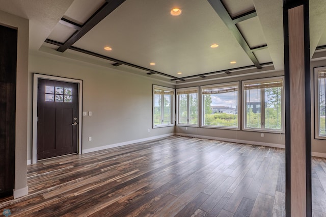 3405 4th St E, West Fargo, ND 58078 - unfurnished sunroom with coffered ceiling and beamed ceiling