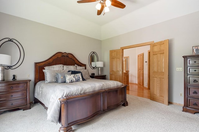 13907 Washington St NE, Ham Lake, MN 55304 - bedroom featuring light colored carpet and ceiling fan