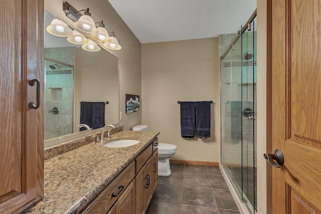 2708 Tranquility Dr, Saint Cloud, MN 56301 - bathroom with a shower stall, toilet, and vanity
