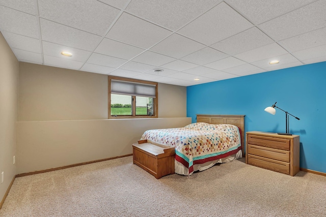 2708 Tranquility Dr, Saint Cloud, MN 56301 - carpeted bedroom with a paneled ceiling, baseboards, and recessed lighting