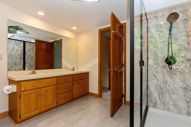 14500 Raleigh Ave, Savage, MN 55378 - full bathroom with a marble finish shower and double vanity