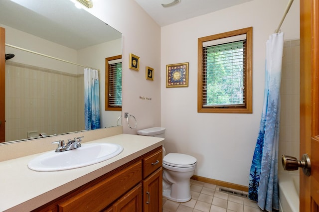 14500 Raleigh Ave, Savage, MN 55378 - full bathroom with vanity, tile patterned flooring, and shower / tub combo