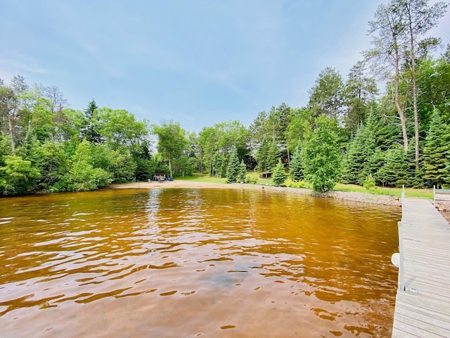 N14220 Island View Rd, Minong, WI 54859 - water view featuring a dock