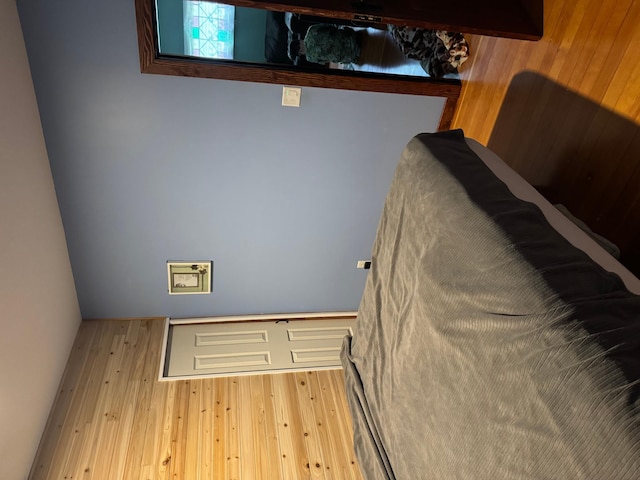 60 Main St, Kimball, MN 55353 - bedroom featuring wood finished floors and wood walls