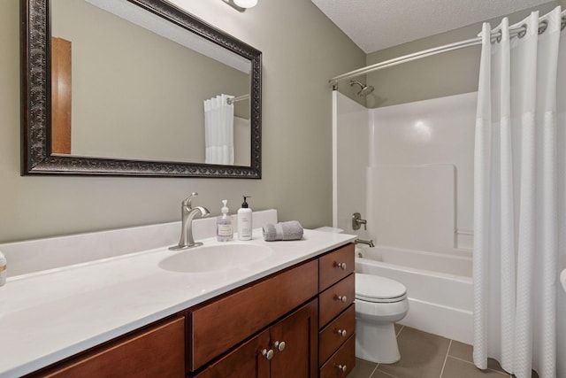 14896 Brenner Ct, Rosemount, MN 55068 - full bath with vanity, shower / bath combo, and tile patterned flooring