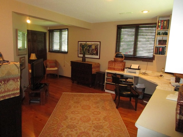 4523 Waville Rd NE, Bemidji, MN 56601 - office area with wood finished floors