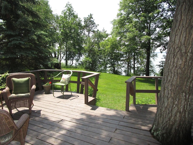 4523 Waville Rd NE, Bemidji, MN 56601 - deck with a lawn
