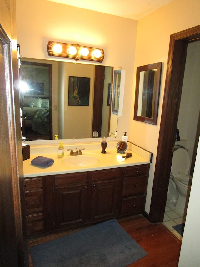 4523 Waville Rd NE, Bemidji, MN 56601 - bathroom featuring vanity and wood finished floors