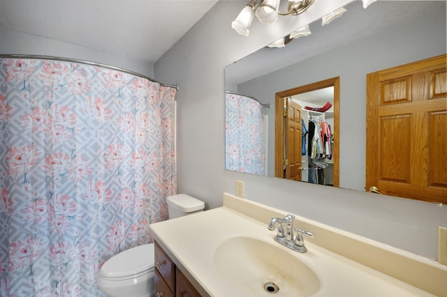 8241 120th St, Bogus Brook Twp, MN 56353 - full bathroom featuring vanity, a shower with shower curtain, and a chandelier