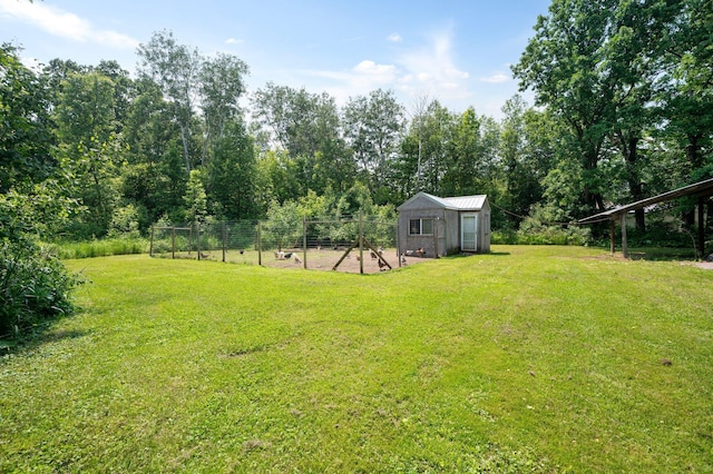 8241 120th St, Bogus Brook Twp, MN 56353 - view of yard featuring an outdoor structure and exterior structure