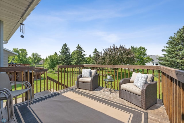 2819 33rd St S, Fargo, ND 58103 - deck with a lawn