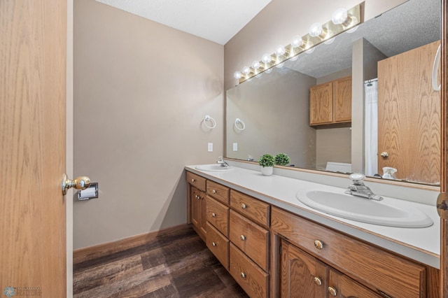 2819 33rd St S, Fargo, ND 58103 - full bath with double vanity and wood finished floors