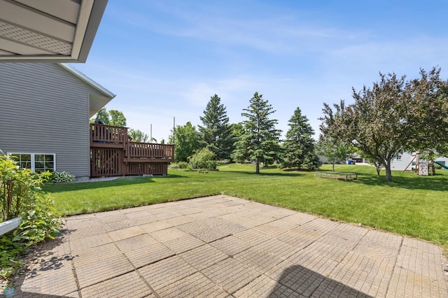 2819 33rd St S, Fargo, ND 58103 - view of patio / terrace featuring a wooden deck